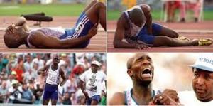 Derek Redmond at the '92 Olympics. Amazing story...but not a portrait of amazing grace.